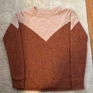 Vero Moda sweater in blush and burn orange